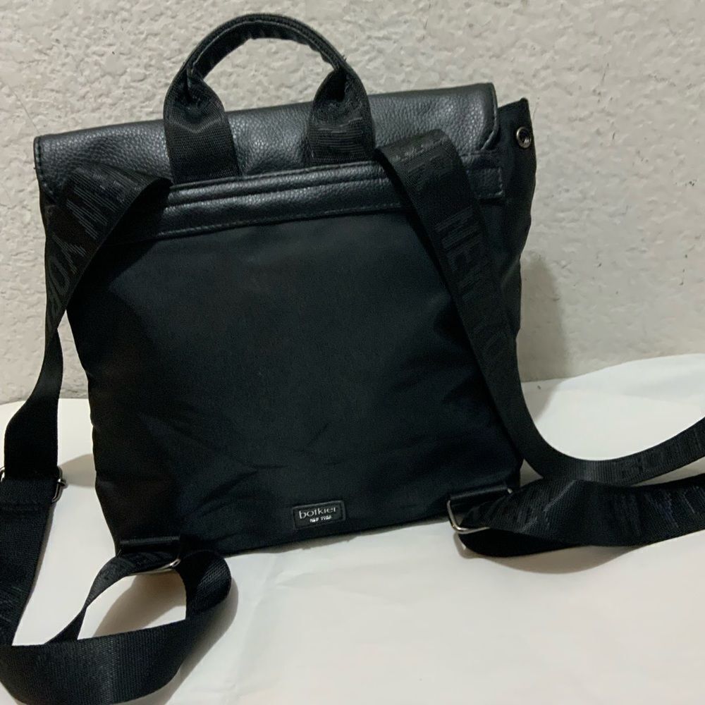 Botkier Mini Black Faux Leather Nylon Backpack - Picture 6 of 15